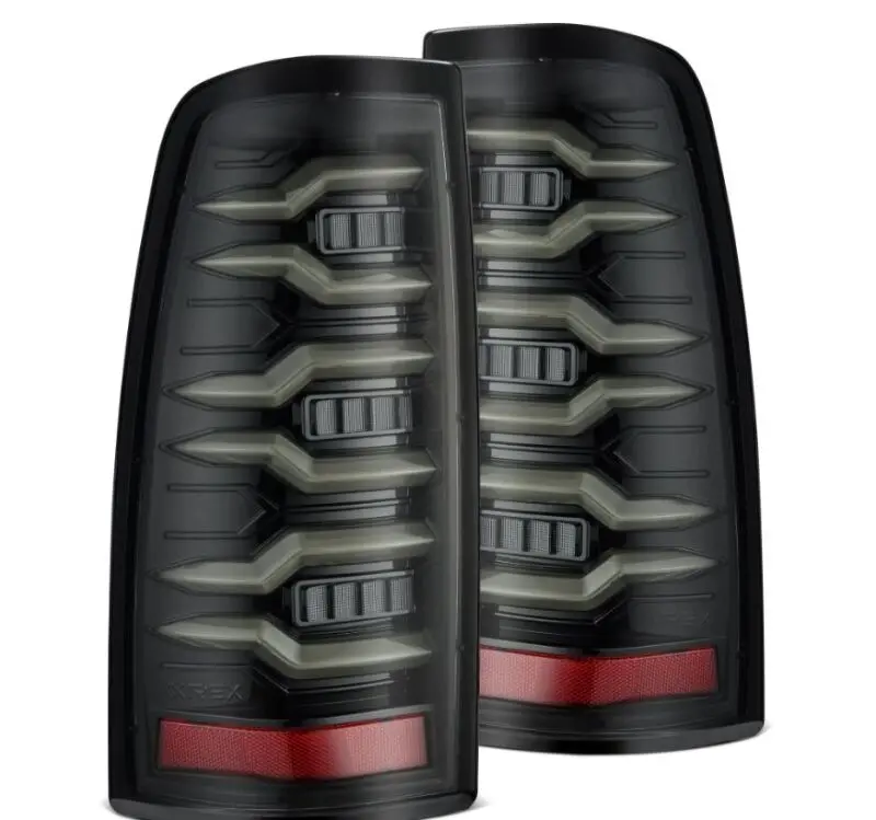 Alpharex 99-06 Chevrolet Silverado Sierra Luxx-Series Led Tail Lights Alpha-Black 1