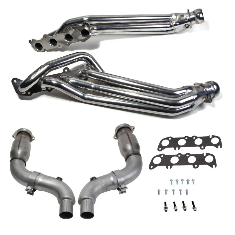 Bbk 15-23 Ford Mustang Gt 5.0 1-7/8In Headers W/High Flow Catted Mid Pipe (Silver Ceramic) 1