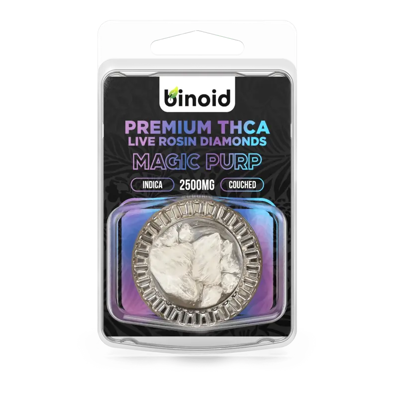 Binoid Thca Magic Purp Live Rosin Diamonds 1