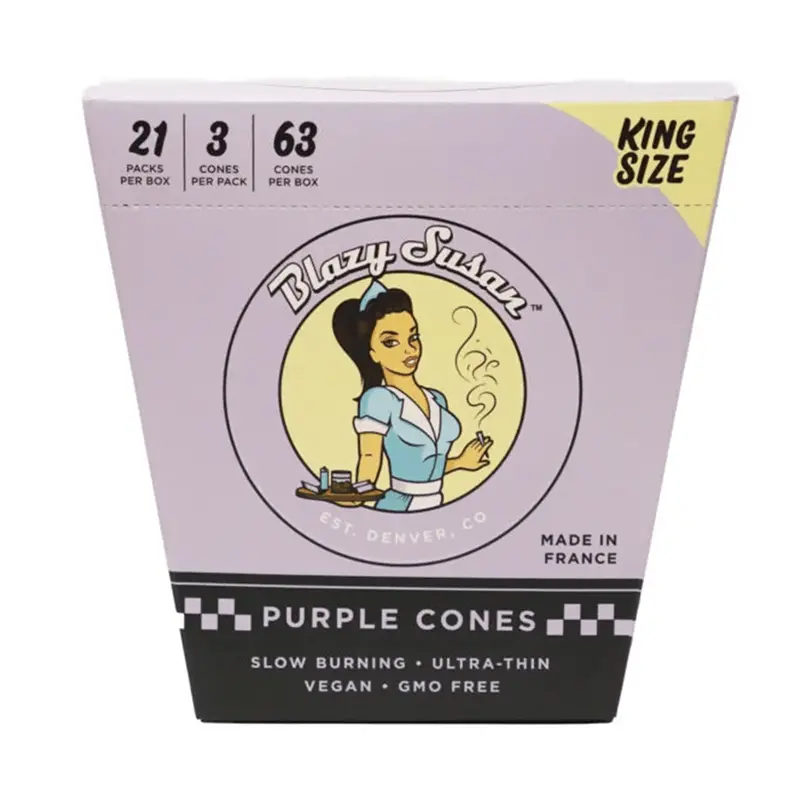 Blazy Susan Purple Paper Cones 2