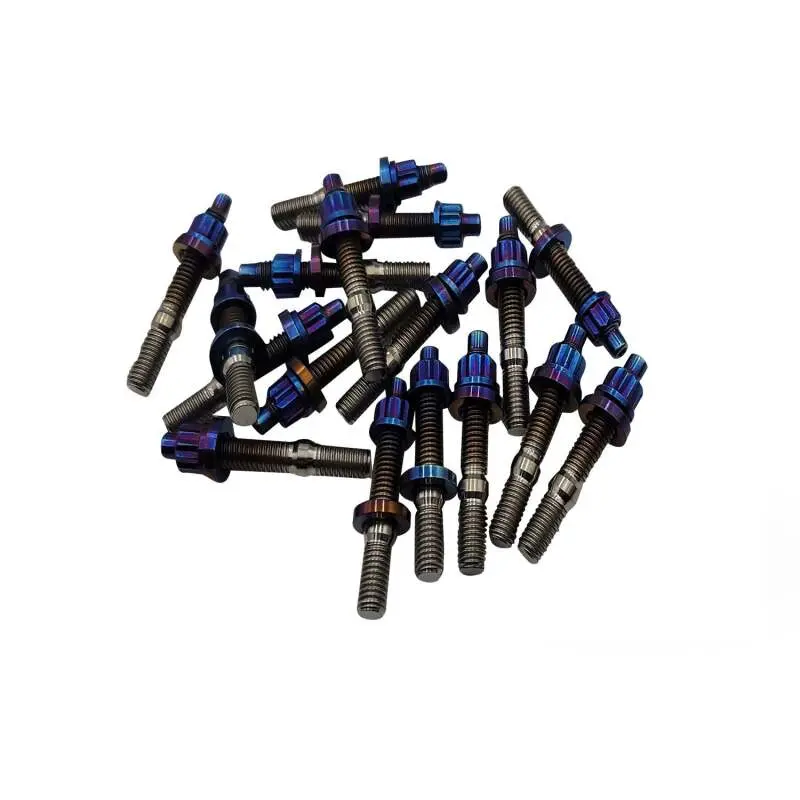 Blox Racing Xtreme Titanium Intake/Exhaust Manifold Studs Burnt 45Mm 8-Piece Kit 1