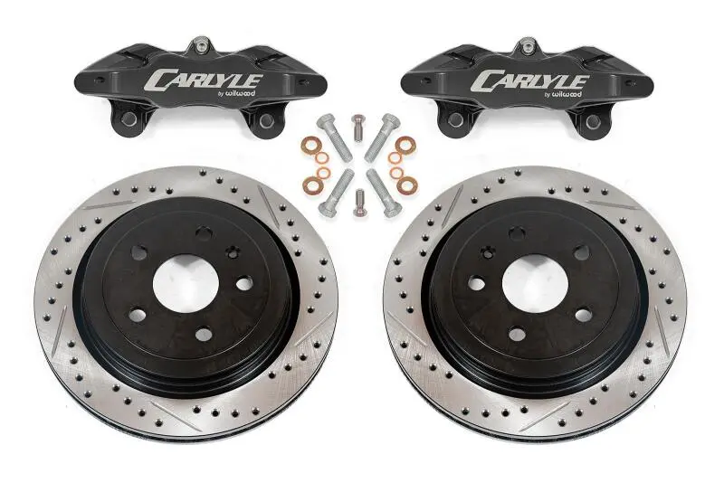 Bmr 14-19 Chevrolet Corvette C7 Brake Kit For 15In Conversion Drilled & Slotted Rotors Black Caliper 1