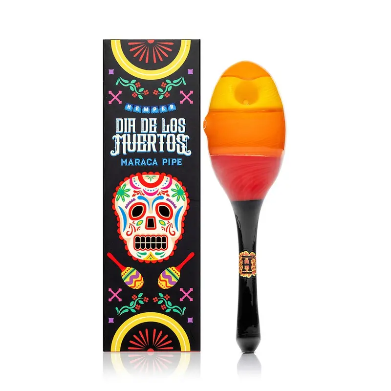 Dia De Los Muertos Maraca Hand Pipe 1
