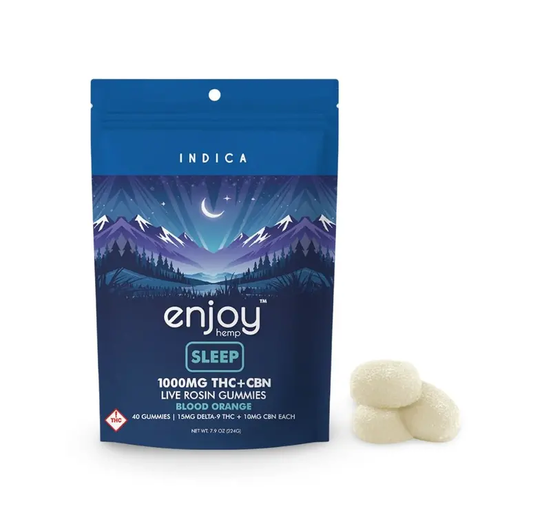 Enjoy Hemp Delta 9 And Cbn Blood Orange Sleep Gummies 1