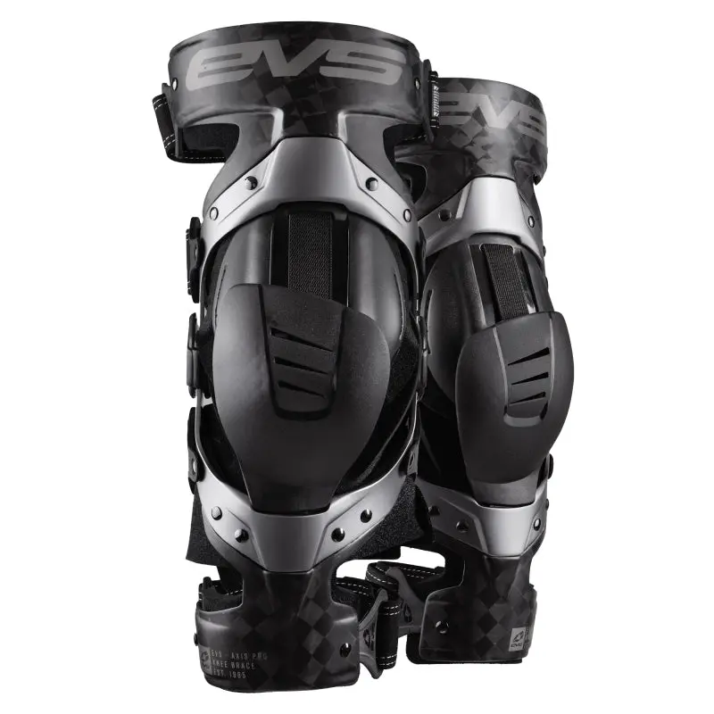 Evs Axis Pro Knee Brace Pair Black/Grey - Small 1