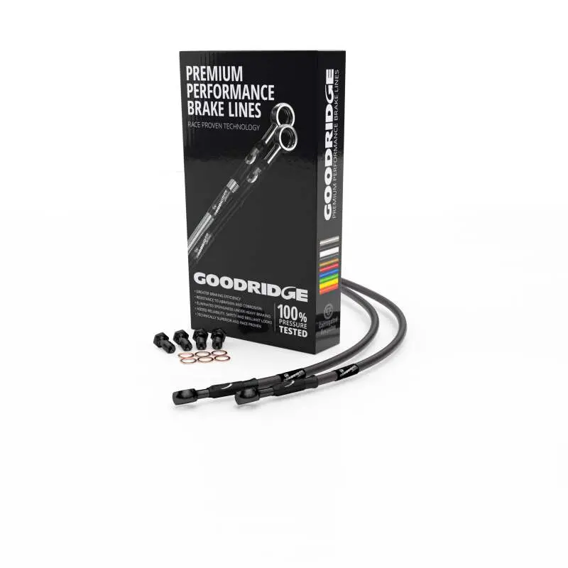 Goodridge 99-10 Yamaha Xjr1300 Clutch Carbon Clutch Lines W/Black Fittings 1