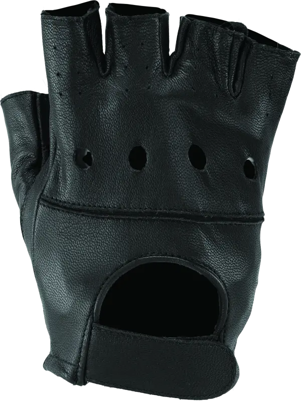 Kuryakyn Leather By River Road Diamond Shorty Gloves Black Womens - Large 1
