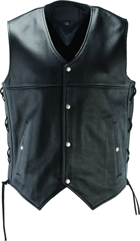 Kuryakyn Leather By River Road Old Skool Leather Vest Black - 2Xl 1
