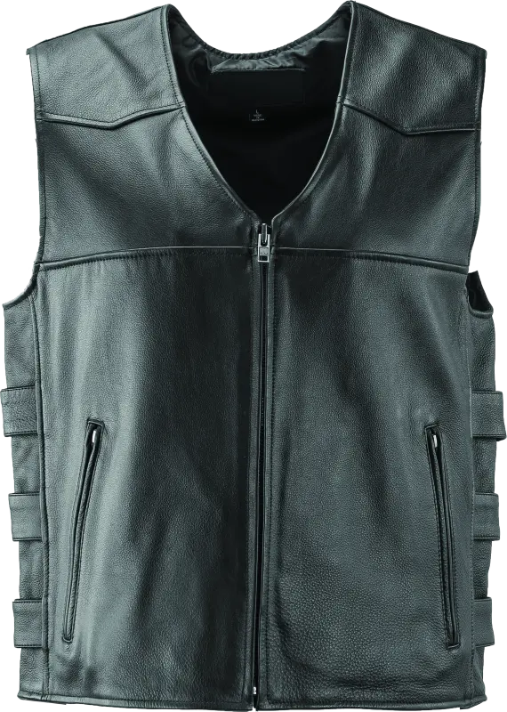 Kuryakyn Leather By River Road Plains Leather Vest Black - 2Xl 1