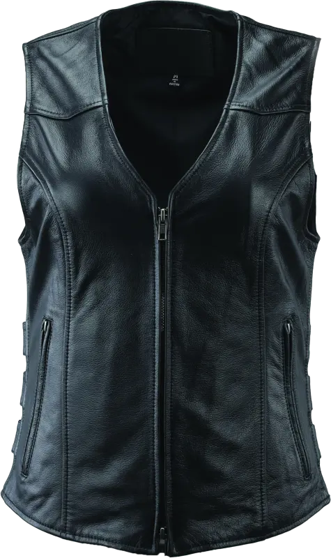 Kuryakyn Leather By River Road Plains Leather Vest Black Womens - 2Xl 1