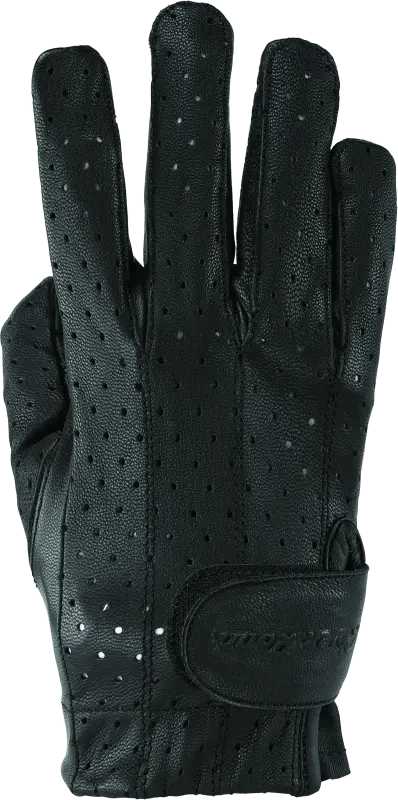 Kuryakyn Leather By River Road Tucson Leather Perforated Gloves Black Womens - Large 1