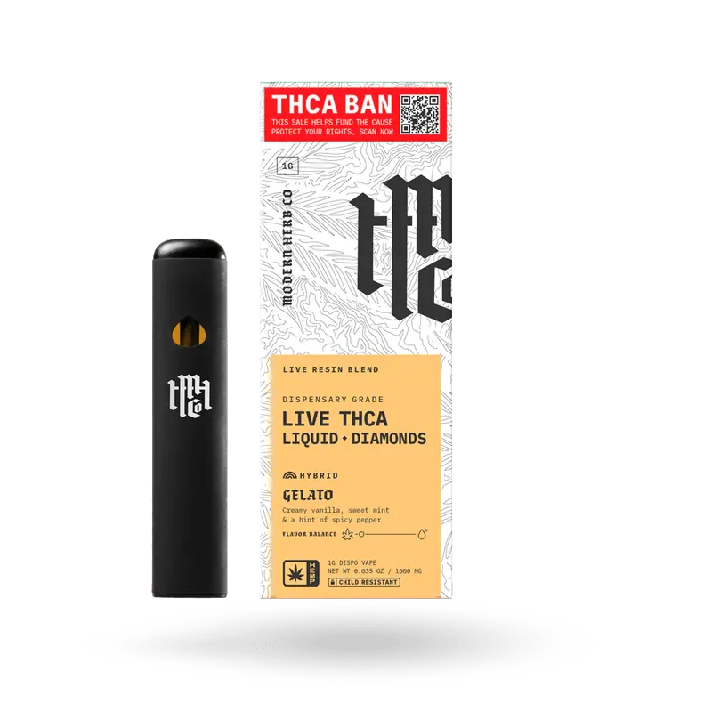 Modern Herb Thca Gelato Live Resin Liquid Disposable 1