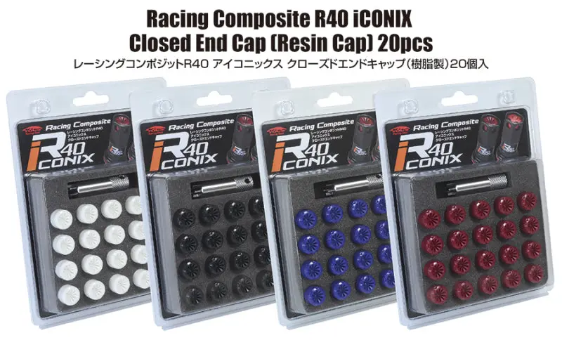 Project Kics 12X1.25 R40 Iconix Plastic Caps Red 20 Pieces 1