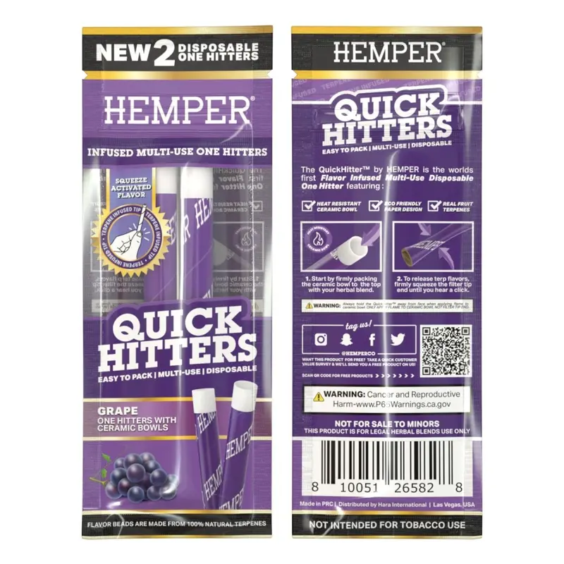 Quick Hitters - Grape Flavored One Hitter (2 Pack) 1