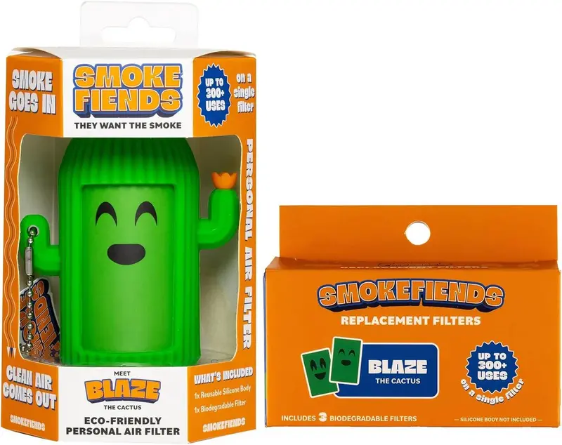 Smoke Fiends Cactus Air Purifier Bundle – Eco-Friendly Personal Filter Set