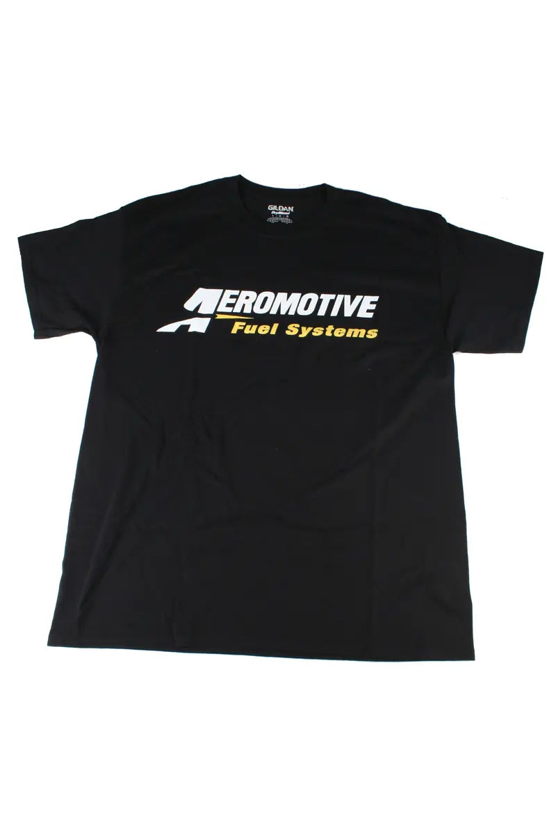 Aeromotive Logo T-Shirt – Black, Small Size, Style 91014 1