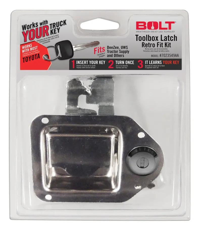 Bolt Heavy-Duty Truck Toolbox Lock & Key Set – Universal Fit, Chrome-Plated (7023549) 1
