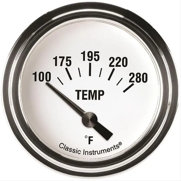 Classic Instruments Wh226Slf-06 White-Hot 2-5/8" Short-Sweep Temperature Gauge 1