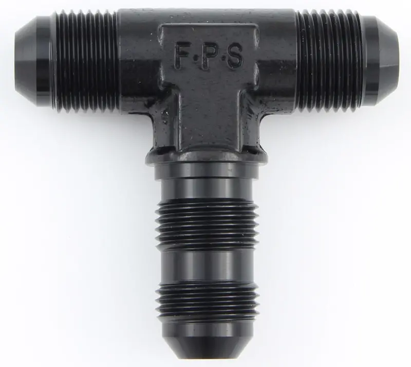 Fragola #10 Black Bulkhead Tee Fitting – 483410-Bl 1