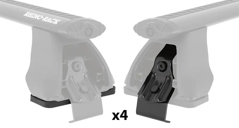 Rhino-Rack Dk402 Fit Kit For 2500 Series Roof Rack – Includes 4 Pads & 4 Clamps, Bare Roof Installation 1