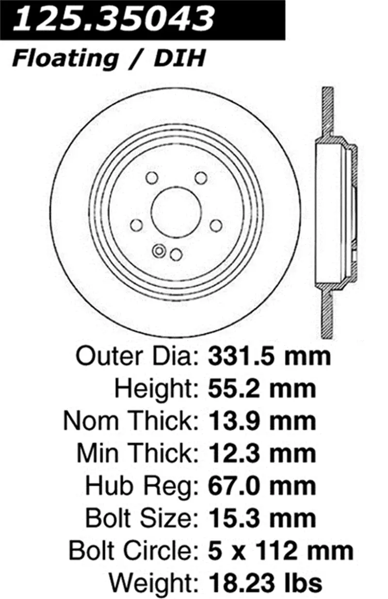 Stoptech 125.35043Cry Cryo-Treated High-Carbon Rear Brake Rotor – Premium Durability & Heat Resistance 1