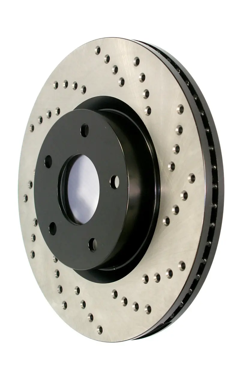 Stoptech 128.35011L Front Left Cross-Drilled Sport Brake Rotor 1