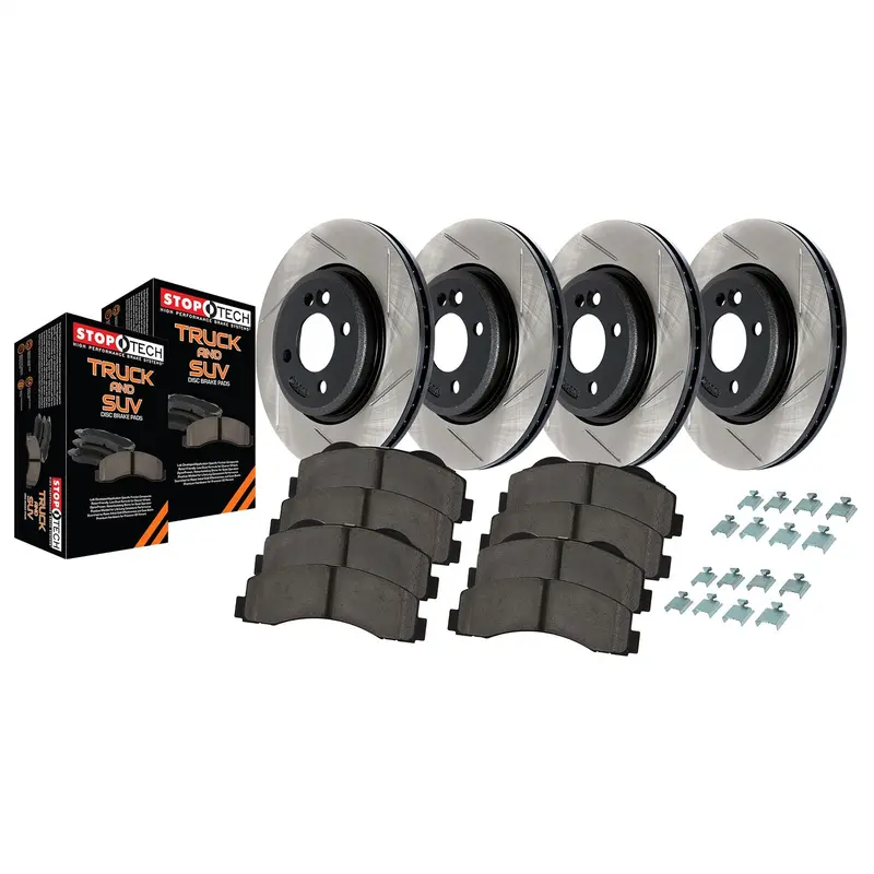 Stoptech 967.34015 Slotted Four-Wheel Truck Brake Axle Pack 1