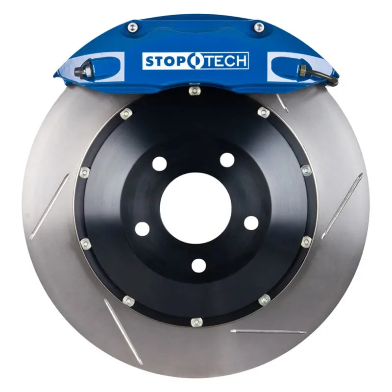 Stoptech Big Brake Kit – Front 2-Piece Drilled Rotors & Caliper Package 1