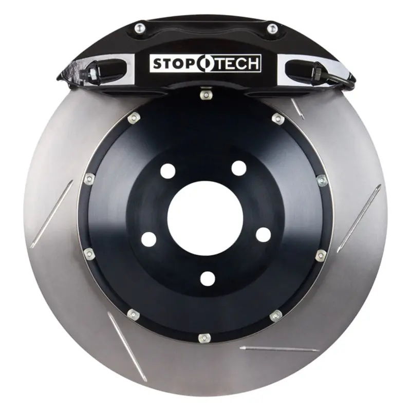 Stoptech Black Big Brake Kit – Rear Slotted Two-Piece Rotors And Calipers 1
