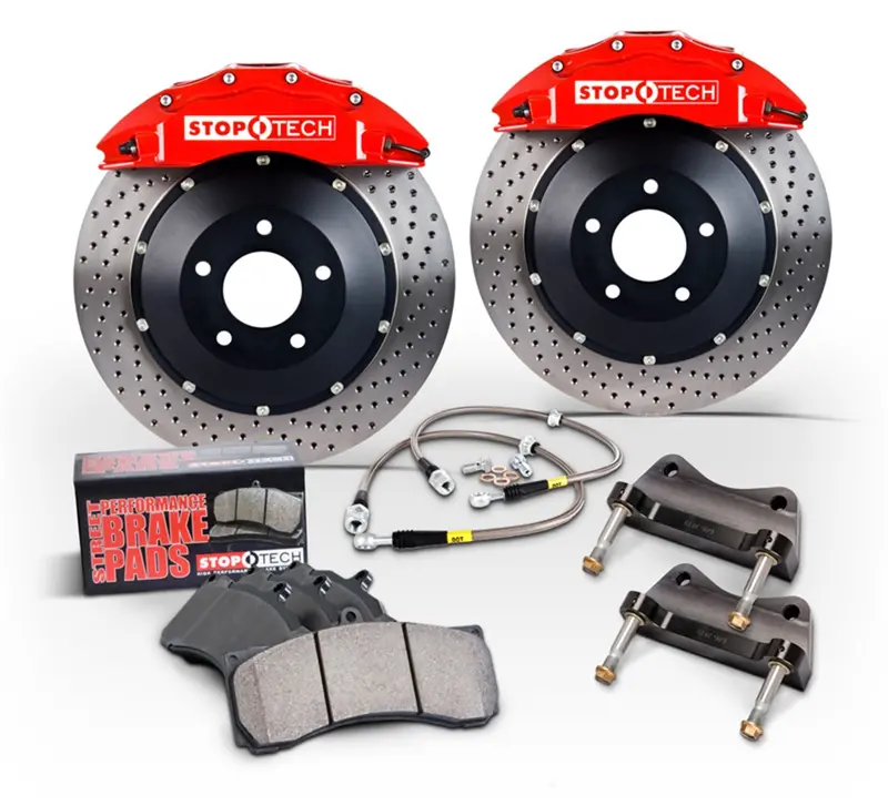 Stoptech Sport Big Brake Kit – Front 2-Piece Slotted Rotor System With High-Performance Calipers 1